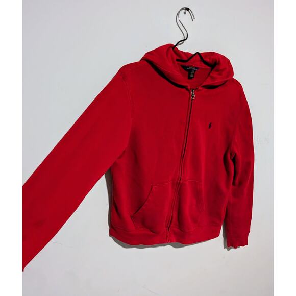 Polo Ralph Lauren Red Hoodie Size L (14-16) - Picture 2 of 7